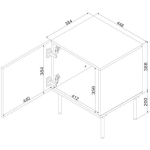 Bedside Tables Wooden Black 2 Pieces 44.5x40x59cm - Image 8