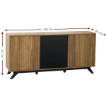 Artisan Sideboard Made of Solid Wood with Drawers Natural 120x40x97cm - Image 7