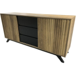Artisan Sideboard Made of Solid Wood with Drawers Natural 120x40x97cm - Image 8