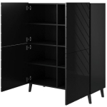 Sideboard Abeto Wooden Black 100.5x40x121.5cm - Image 3