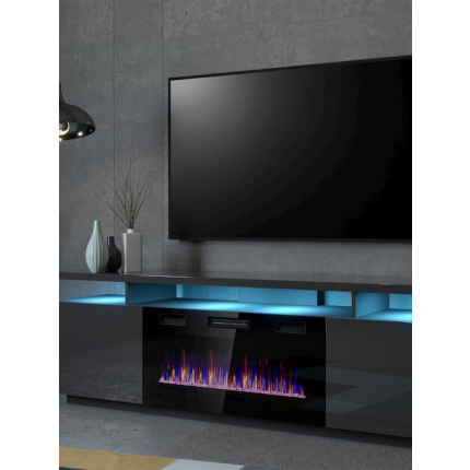 TV Stand Wooden Graphite / Glossy Graphite L40xW40xH56cm