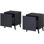 Bedside Table Nova Wooden Blue 44x40x52cm - Image 3