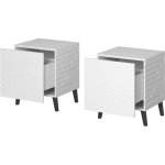 Nova Szf Wooden White Bedside Table 44x40x52cm - Image 3