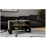 Modern Coffee Table 4 Pieces Slim Artisan Oak Black - Image 5