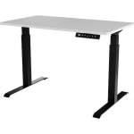 Electric Gaming Office Wooden Black/white with Metal Legs & Adjustable Height 121x67x72cm - Image 2