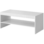 Rectangular Central Coffee Table Cama Wooden White Matte W120xL60xH50cm - Image 2