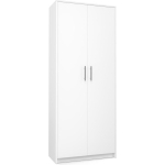 Double Door Wardrobe White 74x35x180cm - Image 2