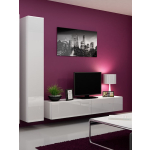 TV Stand Vigo White / White Gloss M180xD30xH40cm