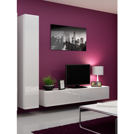 TV Stand Vigo White / White Gloss M180xD30xH40cm