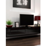 TV Stand Vigo 180 Black / Black Gloss M180xD30xH40cm