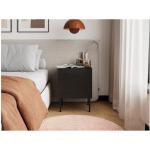 Bedside Tables Wooden Black 2 Pieces 44.5x40x59cm