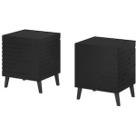 Cama Nova Wooden Black Bedside Table 44x40x52cm - Image 2