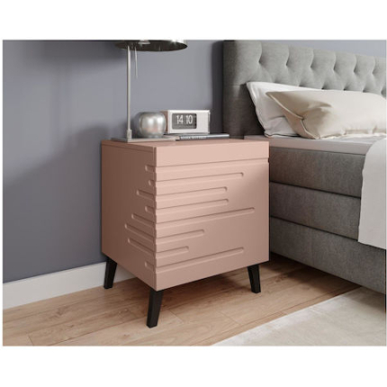 Nova Szf Wooden Pink Bedside Table 44x40x52cm