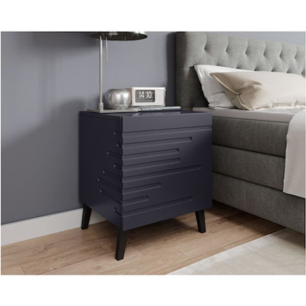 Bedside Table Nova Wooden Blue 44x40x52cm