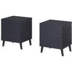 Bedside Table Nova Wooden Blue 44x40x52cm - Image 2