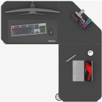 Γραφείο Gaming Hero Ξύλινο Black 180x150x70εκ. - Image 8