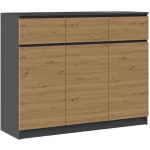 Wooden Chest of Drawers with 3 Drawers 120x40x97cm - Image 2