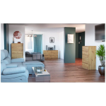 K120 Wooden Chest of Drawers with 6 Drawers 120x40x75cm