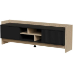 Sideboard Wooden Oak/black 150x38x50cm - Image 2