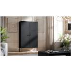 Sideboard Wooden Black 100x39x166cm