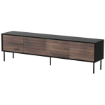 Sideboard Wooden Black/walnut 200x40x55cm - Image 2