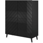 Sideboard Abeto Wooden Black 100.5x40x121.5cm - Image 2