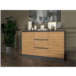 Sideboard Wooden Gray 120x40x97cm