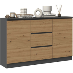 Sideboard Wooden Gray 120x40x97cm - Image 2
