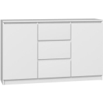 2D3S Wooden Buffet with Drawers White L120xW40xH97cm - Image 2