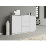 2D3S Wooden Buffet with Drawers White L120xW40xH97cm