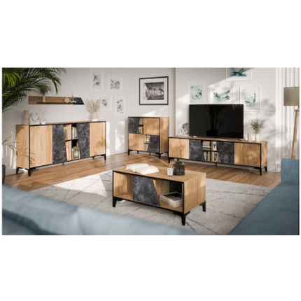 Sideboard Wooden Beige 90x38x90cm