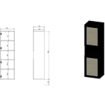 Kitchen Column Black 50x39.5x190pcs - Image 4