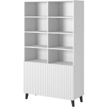 Pafos Floor-standing Living Room Display Cabinet made of Particleboard with Glass White 100x40x176cm - Image 2