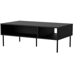 Rectangular Central Coffee Table Palazzo Wooden Matte Black M110xW60xH40cm - Image 2