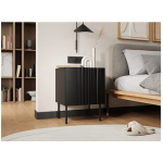 Bedside Tables Isla Wooden Black 2 Pieces 44.5x40x59cm