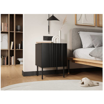 Bedside Tables Isla Wooden Black 2 Pieces 44.5x40x59cm
