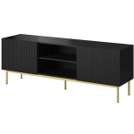 Metal TV Stand Matte Black M40xD40xH60cm - Image 2