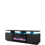 TV Stand Wooden Graphite / Glossy Graphite L40xW40xH56cm - Image 4