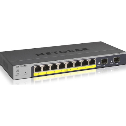 NetGear GS110TP Managed L2 PoE Switch with 8 Gigabit (1Gbps) Ethernet Ports and 10 SFP Ports