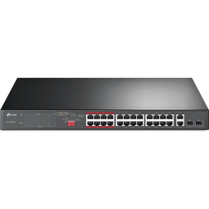 TP-LINK TL-SL1226P Unmanaged L2 PoE+ Switch with 24 Ethernet Ports and 2 SFP Ports