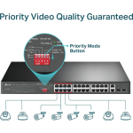 TP-LINK TL-SL1226P Unmanaged L2 PoE+ Switch with 24 Ethernet Ports and 2 SFP Ports - Image 4