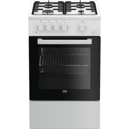 Beko Natural Gas Cooker 60lt with Natural Gas Hobs W50cm. White