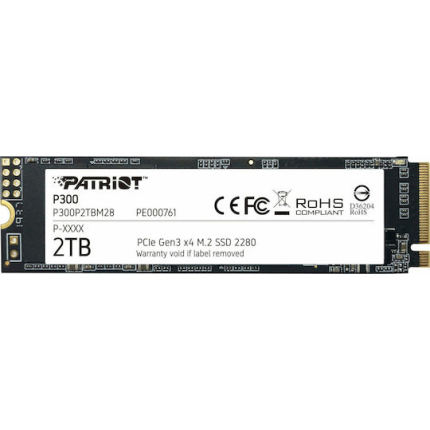 Patriot P300 SSD 2TB M.2 Type With PCI Express 3.0 Connection P300P2TBM28