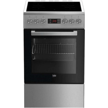 Beko Cooker 55lt with Ceramic Hobs W50cm. Inox