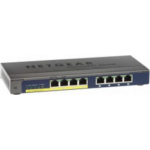 NetGear GS108PP Unmanaged L2 PoE+ Switch with 8 Gigabit (1Gbps) Ethernet Ports