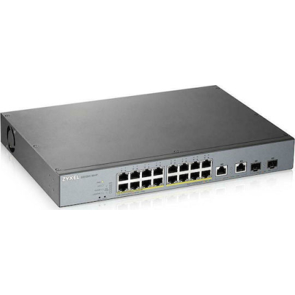 Zyxel GS1350-18HP Managed L2 PoE+ Switch with 16 Gigabit (1Gbps) Ethernet Ports and 2 SFP Ports