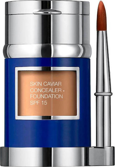 La Prairie Skin Caviar Liquid Make Up SPF15 Concealer Foundation Sunscreen SPF15 W-50 Mocha 30ml - Image 1