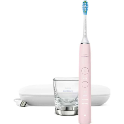 Philips Sonicare DiamondClean 9000 Electric Toothbrush with Timer and Travel Case Pink