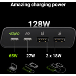 Green Cell PBGC04 Power Bank 26800mAh 128W with 2 USB-A Ports and 2 USB-C Ports Quick Charge 3.0 / Power Delivery Black - Image 2