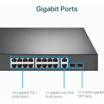 TP-LINK TL-SG1218MP Unmanaged L3 PoE+ Switch with 18 Gigabit (1Gbps) Ethernet Ports and 2 SFP Ports - Image 4